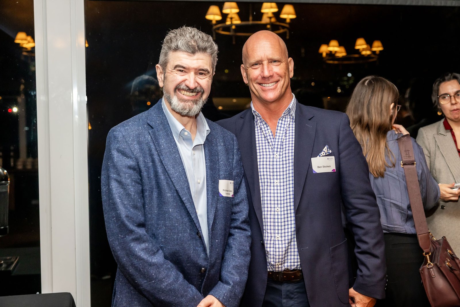 ADAQ CEO Ben Stockwin with University of Queensland Head of School Professor Sa&scaron;o Ivanovski at the UQ Donor Appreciation Evening