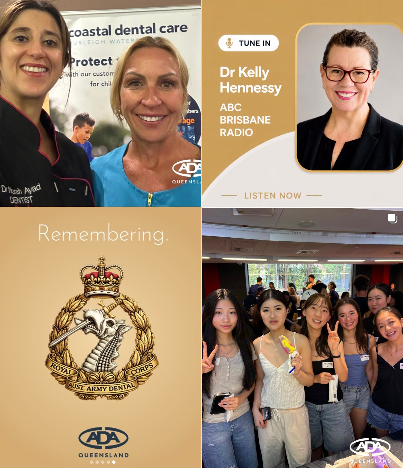 Highlights from ADAQ’s recent Instagram posts — student events and member notices