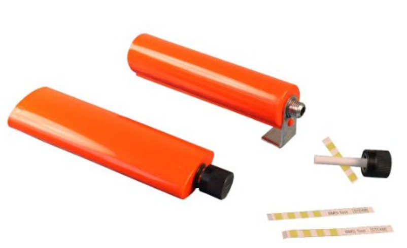 Reusable hollow-load process challenge devices with single-use indicator strips