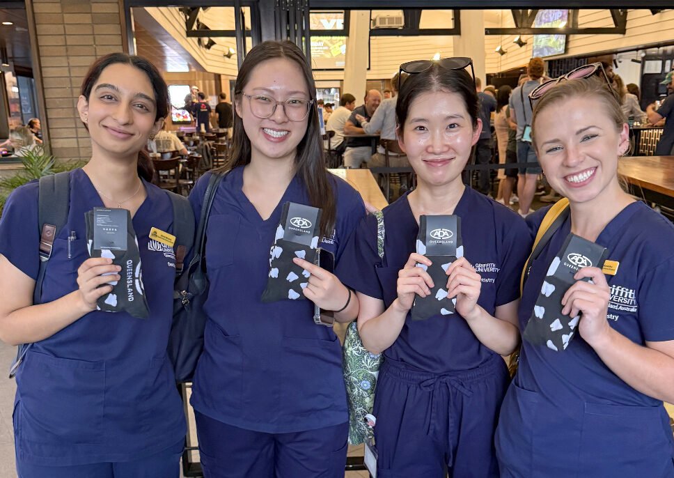 ADAQ and dental students at a campus engagement event
